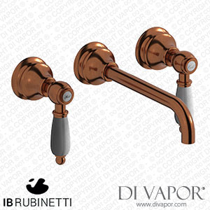 IB Rubinetti HL307RR_2 Hermes + Hermes Elle Wall Mounted Widespread Tap Tap with Long Spout Spare Parts