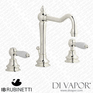 IB Rubinetti HL390PL_2 Hermes + Hermes Elle Three Holes Washbasin Set with Tall Spout Spare Parts