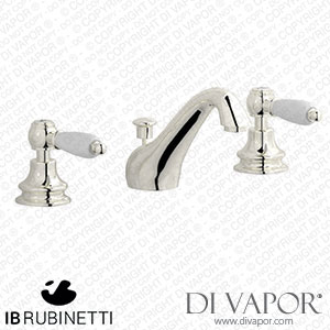 IB Rubinetti HL392PL_2 Hermes + Hermes Elle Three Holes Washbasin Set with Low Spout Spare Parts