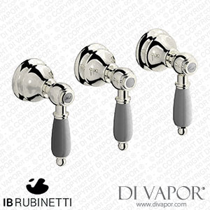 IB Rubinetti HL410PL_2 Hermes + Hermes Elle Three Holes Wall Mounted Shower with Two Ways Diverter Spare Parts