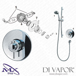 MX Group Atmos Fusion concealed (HLY) Shower Spares