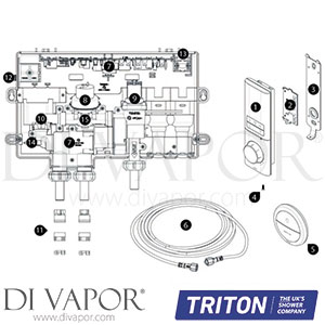 Triton HOMDMCRRCIRS Home Digital Shower Mixer (High Pressure) Spare Parts