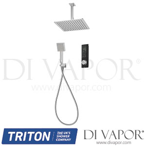 Triton HOSDMCHHSQM HOST Multi Outlet Digital Mixer + Square Accessory Pack High Pressure Shower Spare Parts