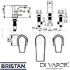 Bristan HOU 3HBAS C Mixer Spare Parts Diagram