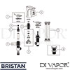 Bristan HOU 3HBAS C Mixer Spare Tech Diagram