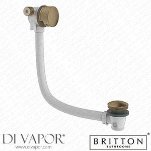 Britton Bathrooms Hoxton Overflow Bath Filler & Waste - Brushed Brass HOX.0351BB Spare Parts