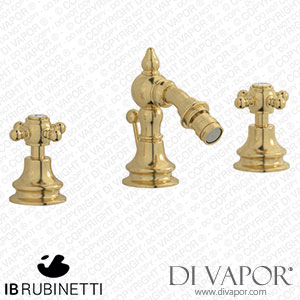 IB Rubinetti HR393OS Hermes + Hermes Elle Three Holes Bidet Set Spare Parts