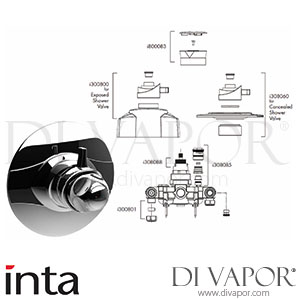 Inta I30025CP iPlus Contemporary Shower Valve Spare Parts