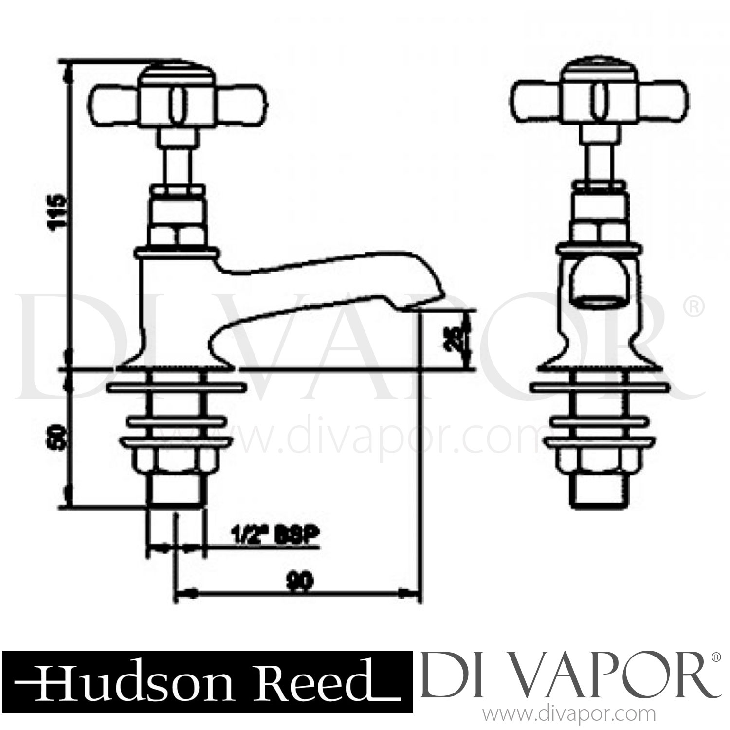 Hudson Reed / Ultra I399X Beaumont Cranked Bath Shower Mixer Pack Spare ...