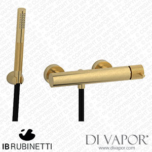 IB Rubinetti ID350OS Industria Wall Mounted Shower Mixer with Shower Kit Spare Parts