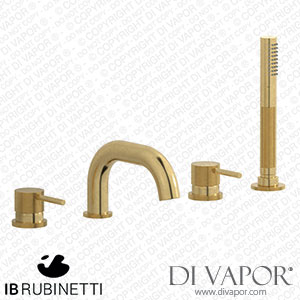 IB Rubinetti ID396OS Industria Four Holes Deck Mounted Bath Filler with Shower Kit Spare Parts