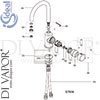 Ideal Standard IDL DV 155 Mixer Spare Tech Diagram