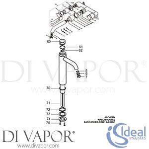 Ideal Standard IDL DV 162 Mixer Spare Tech Diagram