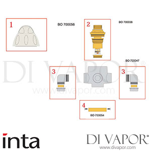 Inta Flo Eco Thermostatic Shower Valve Spare Parts - INTA DV 101