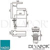 VADO ION-100CC-CP Mixer Spare Parts Diagram