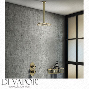 Arezzo Brushed Brass Industrial Style Shower System with Concealed Valve + Ceiling Mounted Head - IS3BBPK Spare Parts