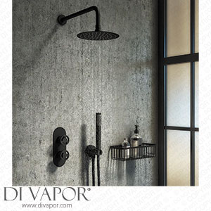 Arezzo Matt Black Industrial Style Shower System with Concealed Valve Head + Handset - IS4MBPK Spare Parts