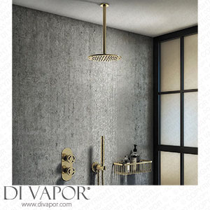 Arezzo Brushed Brass Industrial Style Shower System with Concealed Valve Handset + Ceiling Mounted Head - IS5BBPK Spare Parts