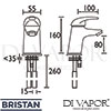 Bristan J BAS E4 C Mixer Spare Parts Diagram