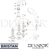 Bristan J SLPBSM C Mixer Spare Tech Diagram