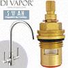 John Lewis & Partners Swan 2 Lever Kitchen Tap - Hot Side Compatible Cartridge