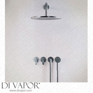 John Pawson Set 22 Thermostatic Complete Rain Shower Set with Round Hand Shower JP SET22THERM.2 - BRUSHED INOX Spare Parts