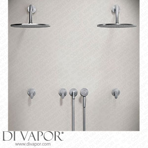 John Pawson Set 31.2 Double Shower Set with Round Hand Shower JP SET31.2 - BRUSHED INOX Spare Parts