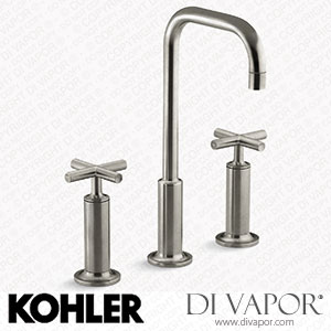 Kohler Widespread Bathroom Sink Tap with Cross Handles, 1.2 GPM (K-14408-3-BN) Spare Parts