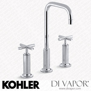 Kohler Widespread Bathroom Sink Tap with Cross Handles, 1.2 GPM (K-14408-3-CP) Spare Parts