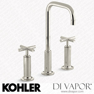 Kohler Widespread Bathroom Sink Tap with Cross Handles, 1.2 GPM (K-14408-3-SN) Spare Parts