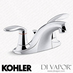 Kohler Two-Handle Centerset Bathroom Sink Tap with Plastic Pop-Up Drain and Lift Rod (K-15241-4DRA-CP) Spare Parts