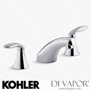 Kohler Widespread Bathroom Sink Tap with Lever Handles, Less Drain and Lift Rod (K-15265-4NDRA-CP) Spare Parts