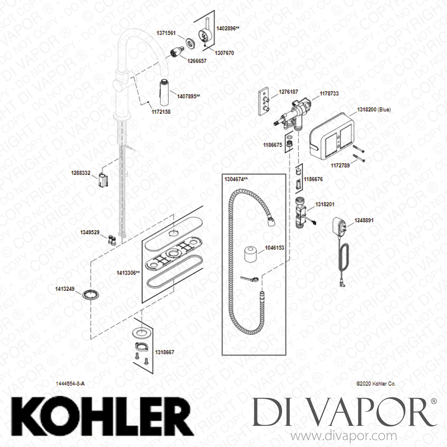 Kohler Touchless Pull Down Kitchen Sink Tap And Three Function Sprayhead K 22974 Wb Vs Spare Parts 7648