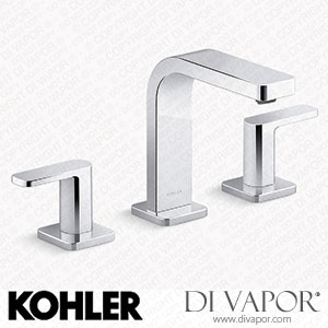 Kohler Widespread Bathroom Sink Tap, 0.5 GPM (K-23484-4N-CP) Spare Parts