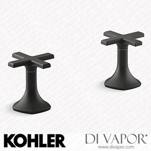 Kohler Deck-Mount Bath Faucet Handles with Cross Design (K-27018-3-BL) Spare Parts