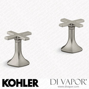 Kohler Deck-Mount Bath Faucet Handles with Cross Design (K-27018-3-BN) Spare Parts