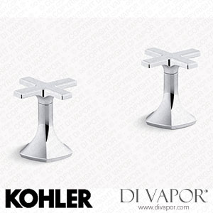 Kohler Deck-Mount Bath Faucet Handles with Cross Design (K-27018-3-CP) Spare Parts