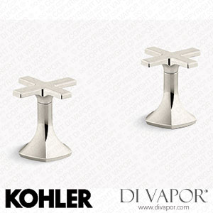 Kohler Deck-Mount Bath Faucet Handles with Cross Design (K-27018-3-SN) Spare Parts