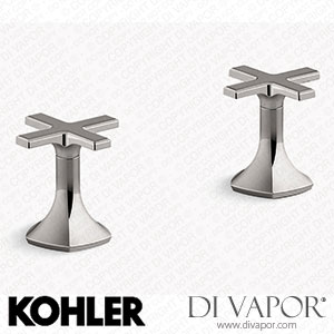 Kohler Deck-Mount Bath Faucet Handles with Cross Design (K-27018-3-TT) Spare Parts