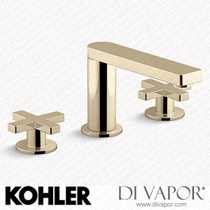 Kohler Widespread Bathroom Sink Tap with Cross Handles, 1.2 GPM (K-73060-3-AF) Spare Parts