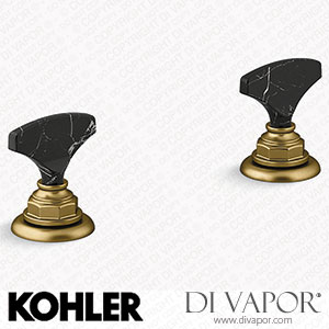 Kohler Nero Marquina T-Handle Bathroom Sink Tap Handles (K-98068-6NRO-2MB) Spare Parts