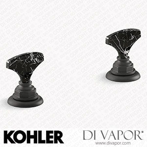 Kohler Nero Marquina T-Handle Bathroom Sink Tap Handles (K-98068-6NRO-BL) Spare Parts