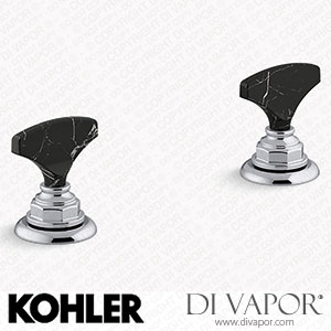 Kohler Nero Marquina T-Handle Bathroom Sink Tap Handles (K-98068-6NRO-CP) Spare Parts