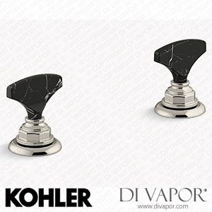 Kohler Nero Marquina T-Handle Bathroom Sink Tap Handles (K-98068-6NRO-SN) Spare Parts