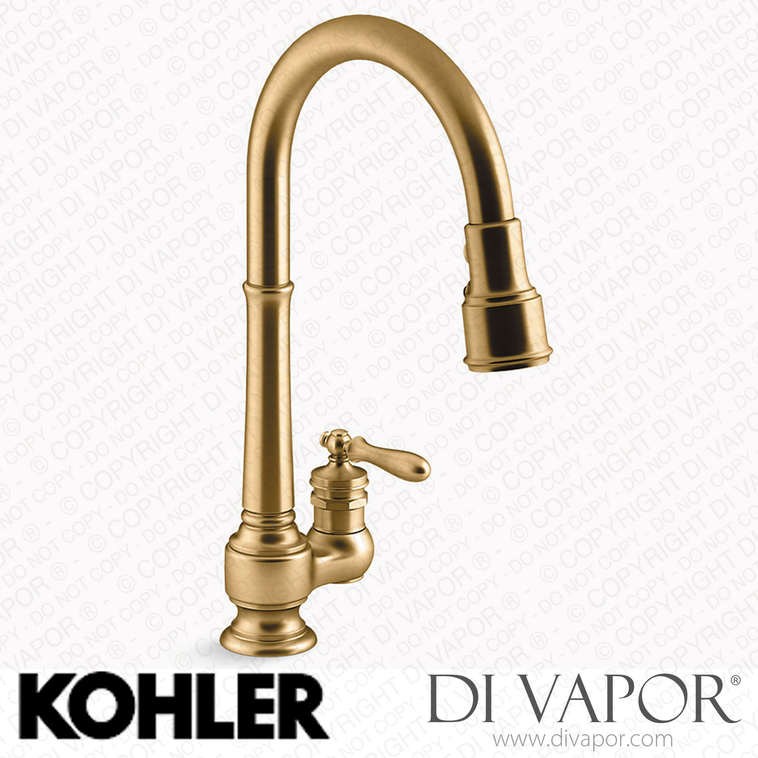 Kohler Pull-Down Kitchen Sink Tap with Three-Function Sprayhead (K