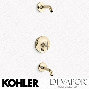 Kohler Bath and Shower Trim Kit with Push-Button Diverter and Cross Handle, without Showerhead (K-T14420-3l-AF) Spare Parts