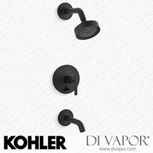 Kohler Bath and Shower Trim Kit with Push-Button Diverter and Lever Handle, 2.5 GPM (K-T14420-4-BL) Spare Parts