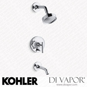 Kohler Bath and Shower Trim Kit with Push-Button Diverter and Lever Handle, 2.5 GPM (K-T14420-4-CP) Spare Parts