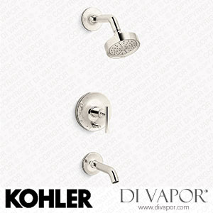 Kohler Bath and Shower Trim Kit with Push-Button Diverter and Lever Handle, 1.75 GPM (K-T14420-4G-2MB) Spare Parts