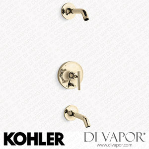 Kohler Bath and Shower Trim Kit with Push-Button Diverter and Lever Handle, without Showerhead (K-T14420-4l-AF) Spare Parts